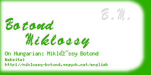 botond miklossy business card